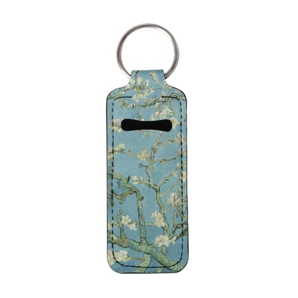 ENLACHIC Van Gogh Keychain Chapstick Holder Clip-on Lip Balm Holder Lipstick Holder Keychain for Women Girls,Van Gogh Almond Blossom