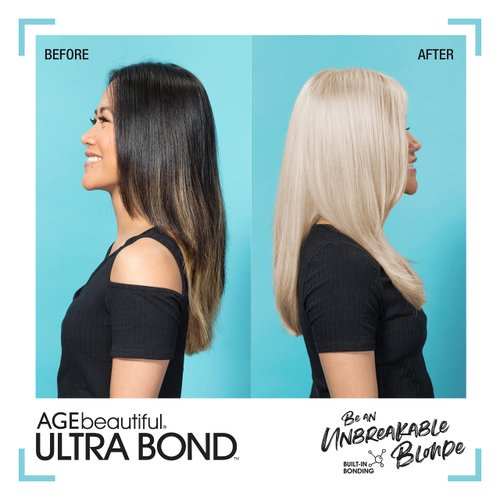 AGE beautiful Permanent Crème Hair Lightener with Ultra Bond Building | Strengthens, Protects & Nourishes | Lifts up to 9+ Levels | For Highlights & Lightening | 2 Oz