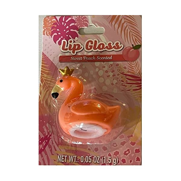 Pink Flamingo Lip Gloss .05oz Sweet Peach Scent