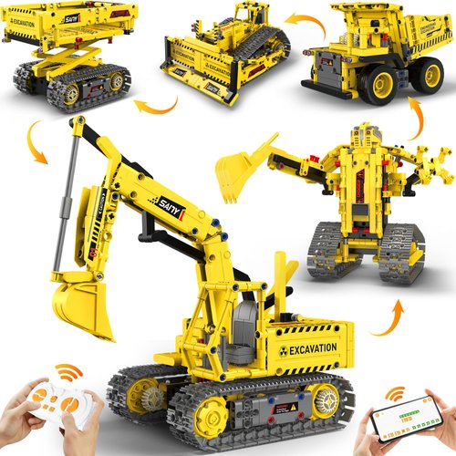 Robot building Toys for Kids, 5 in 1 Stem Toys for Boys Age 8-12, APP & Remote Control Robot Building Kit, DIY Engineering Robotics kit, Programmable Robot Building Set Gifts for Boys Girls(555+ PCS)