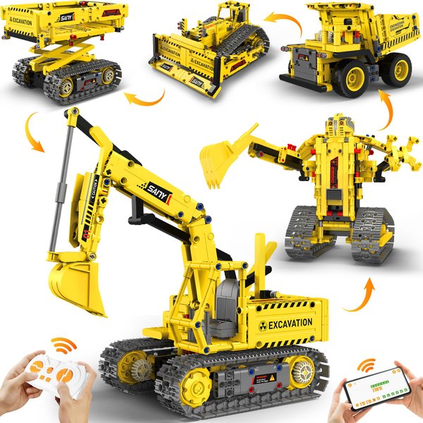 Robot building Toys for Kids, 5 in 1 Stem Toys for Boys Age 8-12, APP & Remote Control Robot Building Kit, DIY Engineering Robotics kit, Programmable Robot Building Set Gifts for Boys Girls(555+ PCS)
