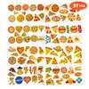 8 Sheets 97 PCS Pizza Temporary Tattoos Pizza Party Decorations Favors Supplies Fast Food Theme Birthday Decor Cute Tattoo Stickers Christmas Gifts for Boys Girls Kids Classroom School Prizes Carnival