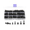 LBY 900pcs M2.3 M2.6 M3 Truss Head Self Tapping Screws, Wafer Head Screws, Pan Head with Washer Screw 9 Sizes Self Tapping Screws Assortment Kit, Carbon Steel (Blacking)