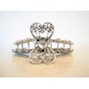 Generic Silver metal flower crystal hair claw clip bridal clip medium/fine hair