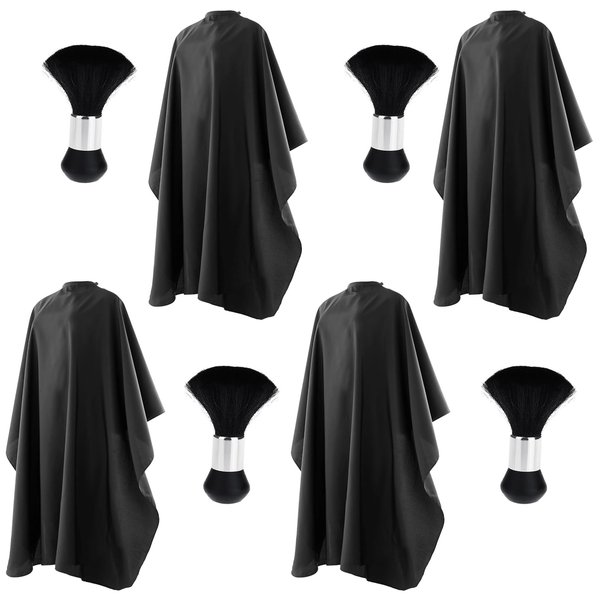 1 PACK Hair Salon Capes with Snap Closure Waterproof Hairdressing Styling Hair Cutting Coloring Nylon Cape with Brush for Barber Hairdressers