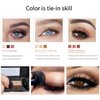 firstfly Perfect Dual Tone Eyeshadow, Waterproof Glitters Eye Shadow Plate, Two Tone Eyeshadow, Long Lasting High Pigmented Eye Makeup (03)