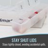 HealthSmart Weekly Pill Organizer 3 Times A day, Medicine Organizer for Morning, Noon, Evening, and Night, Travel Pill Organizer, With Storage Tray, Clear (Pack of 1)