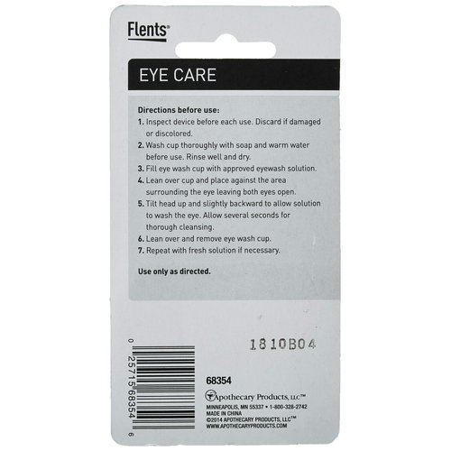 Flents Eye Wash Cup, Wash Out Dirt, Loose Eyelashes, & Other Irritants White
