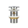 Brass Freestanding Tub Drain, Pop Up Freestanding Tub Drain Plug, Fits Most Freestanding Tub Drain Kits (Chrome)