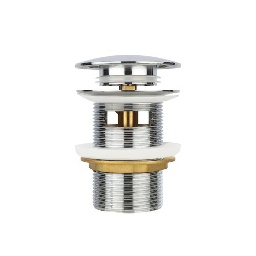 Brass Freestanding Tub Drain, Pop Up Freestanding Tub Drain Plug, Fits Most Freestanding Tub Drain Kits (Chrome)