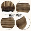 Hand Tied Weft Hair Extensions Human Hair 16 Inch Sew in Hair Extensions Real Human Hair Sew in Hair Bundles Ombre Balayage Medium Brown to Honey Blonde Human Hair Weave Bundles Sew in Hair Wefts