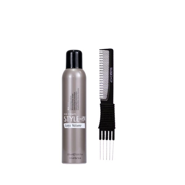 Inebrya Ice Cream Style In Logic Volume (10.81 oz) with Teasing Comb Pack of 1