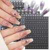 8 Sheets Metallic Nail Art Stickers Heart Nail Decals 3D Self-Adhesive Nail Art Supplies Luxury Heart Stars Gold Silver Nail Designs Stickers for Nail Decorations Manicure Accessories