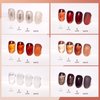 Gellen Jelly Gel Nail Polish, Translucent Gel Polish Kit Sheer Amber Tones Brown Milky White Glitter Gold, Trendy Home Salon DIY Nail Art Gel Nail Kit