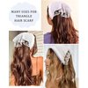HAIMEIKANG Hair Scarf Bandana Handband for Women - 3Pcs Chiffon Head Scarf for Women's Hair, Non Slip Lace Triangle Kerchief Women’s Hair Bands (Solid Color)