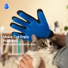 Pet Hair Remover Glove - Gentle Pet Grooming Glove Brush - Deshedding Glove - Massage Mitt with Enhanced Five Finger Design - Perfect for Dogs & Cats with Long & Short Fur - 1 Pack (Right-Hand), Blue