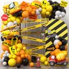 SNLN 152Pcs Construction Party Decorations Birthday Supplies Construction Balloon Arch Caution Tape Caution Sticker Construction Truck Foil Balloon Boy Kid Construction Theme Birthday Party Decoration