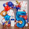 Lukinuo Baseball Balloons 5th Birthday Decorations Baseball Birthday Party Supplies Glove Baseball Foil Balloons Red White and Blue Star Balloons Number 5 Baseball Balloon for Rookie of The Year Boys