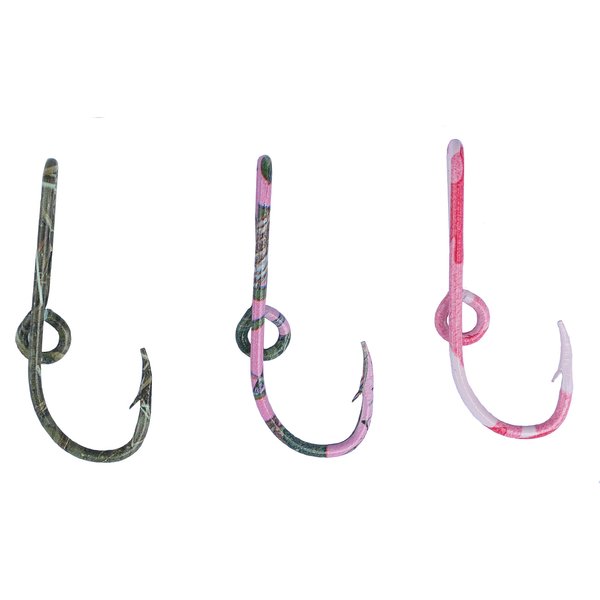 Three Eagle Claw Camo Hat Pin Hook Fish Hook for Hat Camo Fish Hook Money/Tie Clasp - Set of Three Camo Hooks