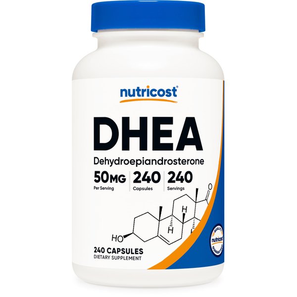 Nutricost DHEA 50mg, 240 Capsules - Gluten Free, Soy Free, Non-GMO, Supplement
