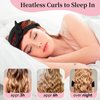 Heatless Curling Rod Headband, Upgraded 60" Extra Long Heatless Curls Headband Soft Hair Curlers to Sleep In Hair Rollers No Heat Curls (Black)