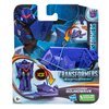 Transformers Toys EarthSpark 1-Step Flip Changer Soundwave 4-Inch Action Figure, Robot Toys for Ages 6 and Up