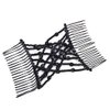 3 Pieces Magic Beaded Double Stretching Combs Beads Hair Combs Magic Elastic Hair Clips Elastic Beads Hair Clips Stretchy Hair Hairpins Double Slides Hair Combs(Black, White, Coffee)