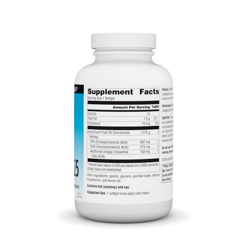 Source Naturals ArcticPure Omega-3 Fish Oil 1125mg Ultra Potency Maximum Strength EPA + DHA for Heart, Joint, Brain & Immune Health - 120 Softgels