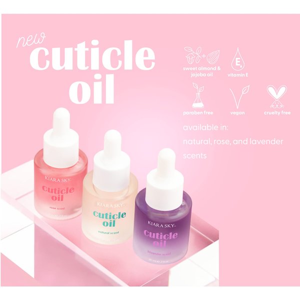 Kiara Sky Hydrating Nail and Cuticle Oil .7 fl oz (Rose)