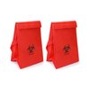 QWORK Medical Insulated Biohazard Cooler Bag, 2 Pack Medical Specimen Transport Bag, Bio Transport Bag, 6.75" x 10" x 5.75", Red