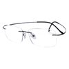 Eyekepper Titanium Rimless Reading Glasses Readers Men Black