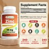Best Naturals Zinc supplement as Zinc Gluconate 50mg 240 Tablets Pack of 3