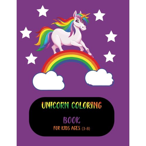 Unicorn coloring book: simple coloring book for young girls 60pages