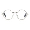 EYE ZOOM Metal Frame Round Reading Glasses with Spring Hinge (Silver, 1.50 Strength)