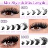 SLSXNL Lash Clusters Eyelash Extensions Volume 60D 80D 100D 10-18MM Eyelash Clusters D Curl Cluster Lashes 270pcs 10mm 12mm 14mm 16mm 18mm Thin Band Natural Eye False Eyelashes