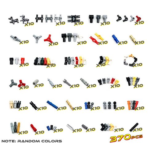 Technic Parts Compatible with Lego Bricks Pin Liftarm Beam Axle Panel Car Building Blocks MOC 370PCS