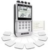iSTIM EV-805 TENS EMS 4 Channel Rechargeable Combo Machine Unit - Muscle Stimulator + Back Pain Relief and Management- 24 Programs/Backlit (Including Electrodes Pads)