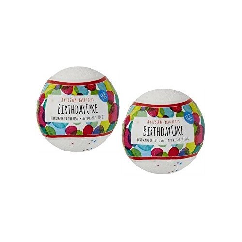 Fizz & Bubble Artisan Bath Fizzy 2 Pack Birthday Cake. 6.5 Oz.