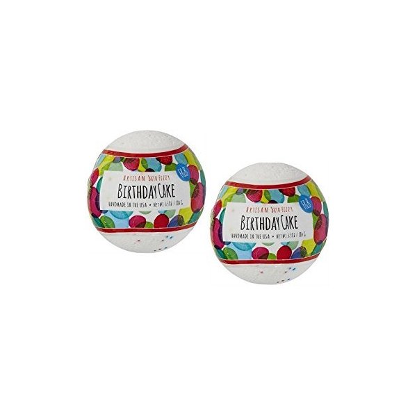 Fizz & Bubble Artisan Bath Fizzy 2 Pack Birthday Cake. 6.5 Oz.
