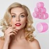 AUEAR, 12 Pack 2.5 Inch Jumbo Hair Curlers Roller Rollers Self Grip Hair Curlers for Long Hair Rose Red