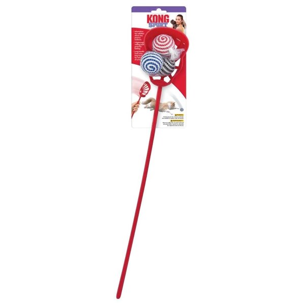 KONG Naturals Teaser Fish Wand Cat Toy with Feathers