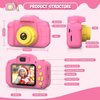 Desuccus Kids Camera, Christmas Birthday Gifts for Girls, Toys for 3 4 5 6 7 8 Year Old Girls, Digital Camera for Toddlers Toys for Girls with 32GB SD Card（Pink）