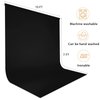 Aimosen 10 x 7 FT Black Backdrop Background for Photography, High Density Polyester Fabric Pure Black Photo Backdrop Curtain Screen Collapsible Seamless for Photoshoot Portraits Party Video Studio
