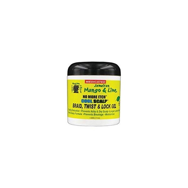 Jamaican Mango & Lime "No More Itch Cool Scalp Braid Twist and Lock Hair Gel" - 6 Oz,Pack of 12