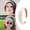 AOTISBAO Headband Imitation Pearl Hair Band Wide Non-slip Hair Hoop for Women and Girls Daily Wear and Hairstyle Decoration