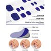 EBANKU Gel Toe Nail Stickers Cured Gel Nail Strips for Toes Gel Toenail Strips Nail Art Wraps Long-Lasting Toe Gel Nail Polish Wraps Gel Nail Art Stickers for Toes UV/LED Lamp Required (Shiny Red)
