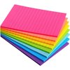8 Pads Lined Sticky Notes 4x6 Sticky Notes with Lines Self-Stick Note Pads 8 Bright Multi Colors, 35 Sheet/Pad