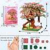 Cherry Blossom Bonsia Tree Building Set for Adult, Micro Cherry Treehouse Building Blocks for Kids, Mini Flowers House Building Bricks Toys for Ages of 14+ (2138PCS)