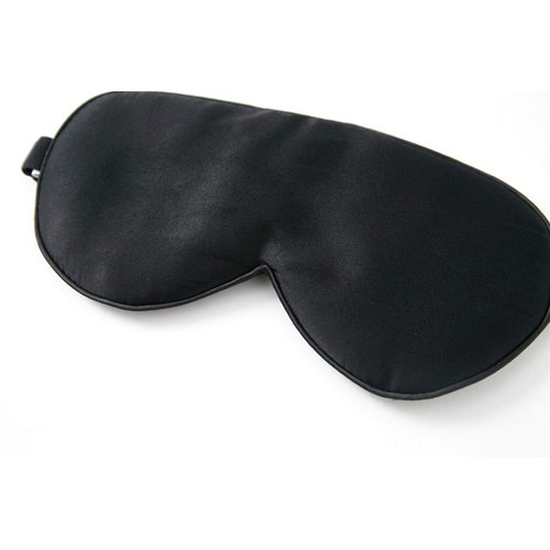 Mission Sweet, Pure Mulberry Silk Eye Mask/Eye Cover, Blindfold (1,Black)