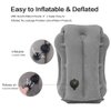 Inflatable Travel Air Pillow for Sleeping to Avoid Neck and Shoulder Pain, Comfortably Support Head and Lumbar, Used for Airplane, Car, Bus and Office (Grey)